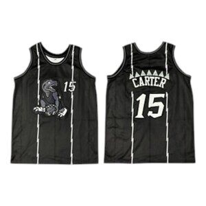 Toronto Raptors Vince Carter Stitched Basketball Jersey Black Men's 2XL